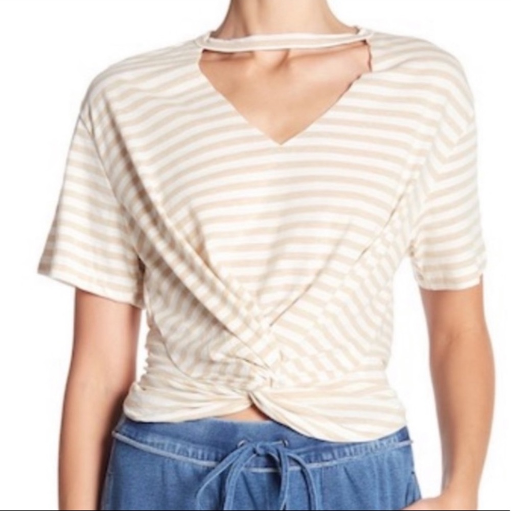 NWT V-Neck Cut Out Twist Top